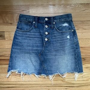 Madewell Rigid Denim A Line Button Mini Skirt (25)